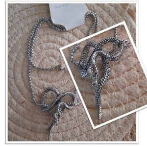Men's Stainless Steel Gothic Necklace - Snake Pendant, NEW!